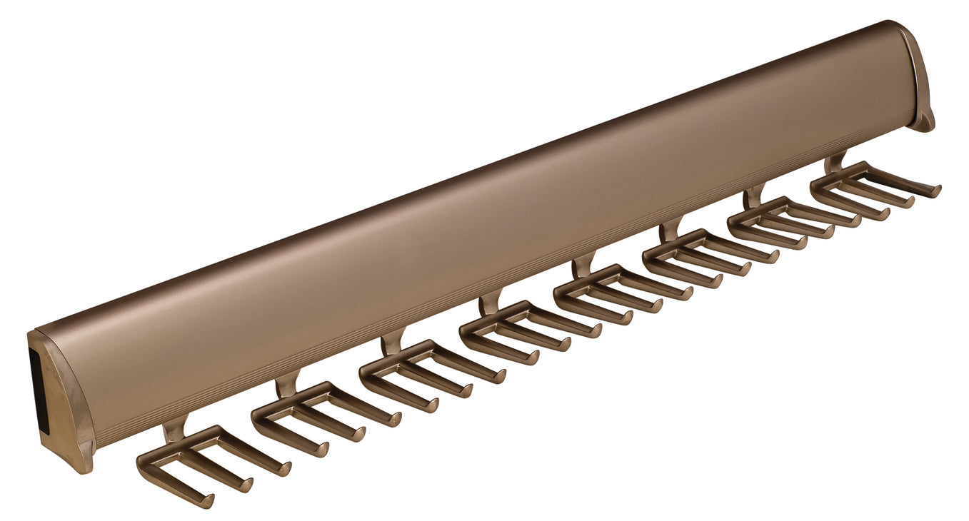 TAG Hardware Designer 24-Hook Full Extension Telescopic Tie Rack Closet Organizer