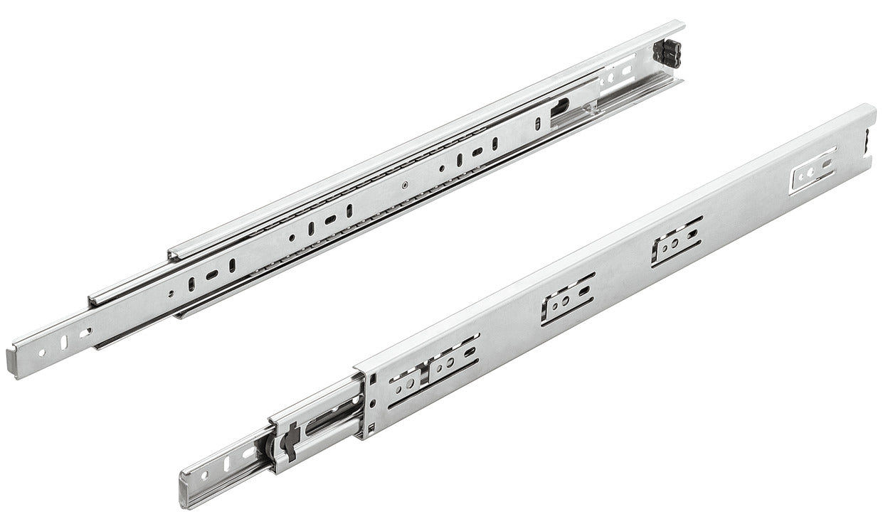 5-Case ProPack Häfele Matrix BB A45 Full Extension Side-Mounted Steel Ball Bearing Drawer Slide Runners with Rear Brackets