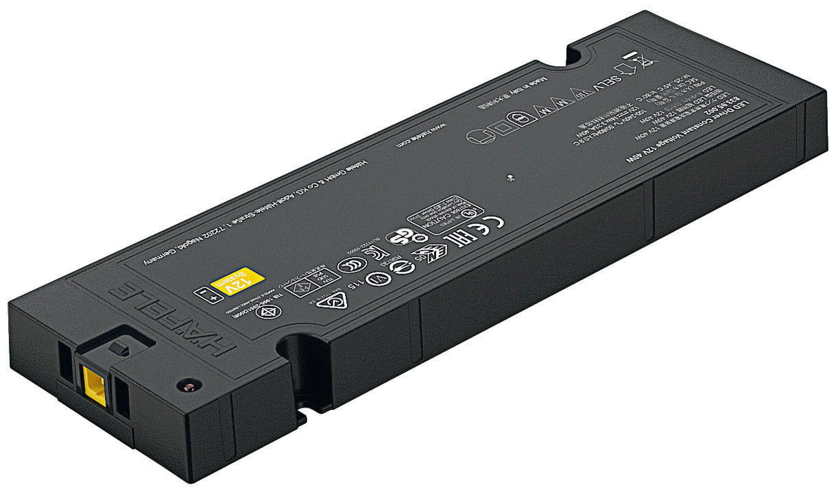Hafele Loox5 Driver Constant Voltage AC to 12 volts DC with 90 Degree Power Cable