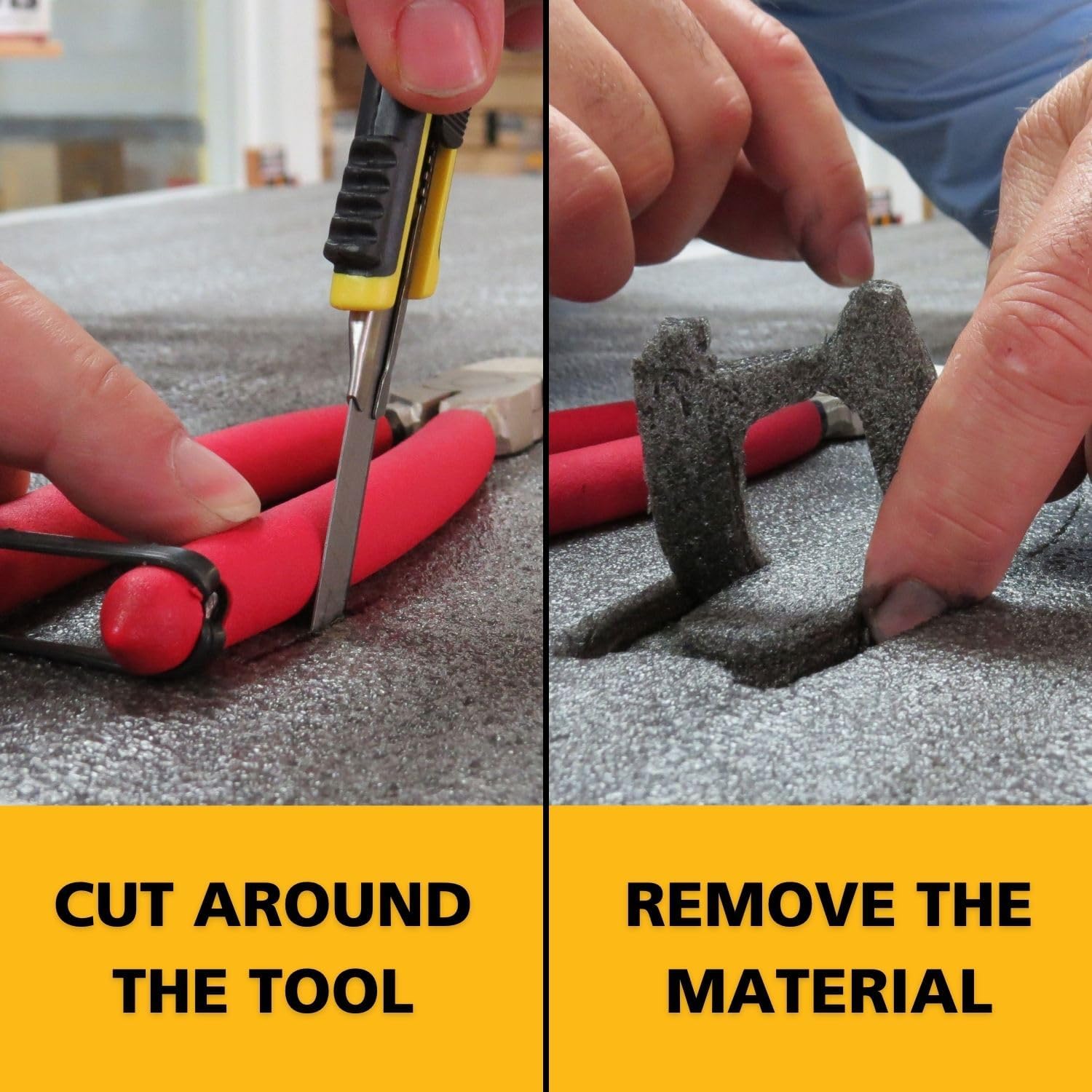 Premium Kaizen Shaping Foam – Workshop Tool Box Organizer Sheets | Easy Customizable Layers for Tools & Equipment | Black or White | Multiple Thickness Options - KI Home