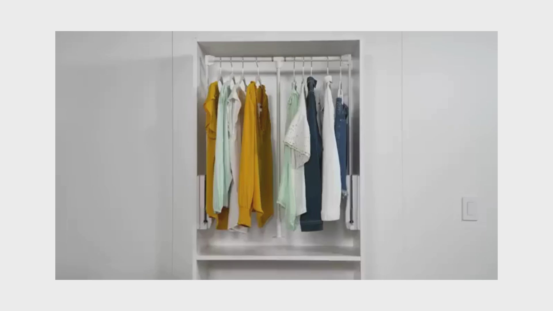 Hafele Heavy-Duty Pull Down Wardrobe Closet Rod Lift - 33 LB Load Capacity in White, Chrome, or Black