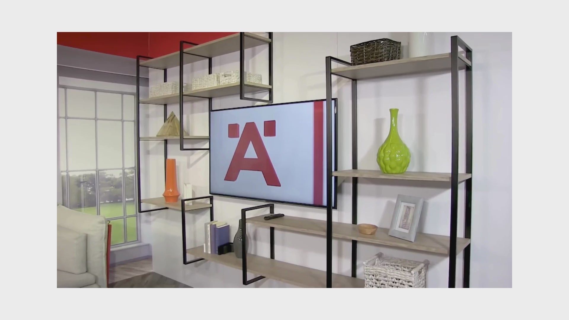 Load video: Kessebohmer YouK Clever Modular Organizational Storage Open Shelving System for Any Room Kitchen Bathroom Living Room Closet and Office