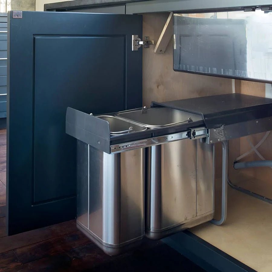 Rev-A-Shelf 8-785-30-2SS Stainless-Steel Undersink Double Waste Container System - KI Home