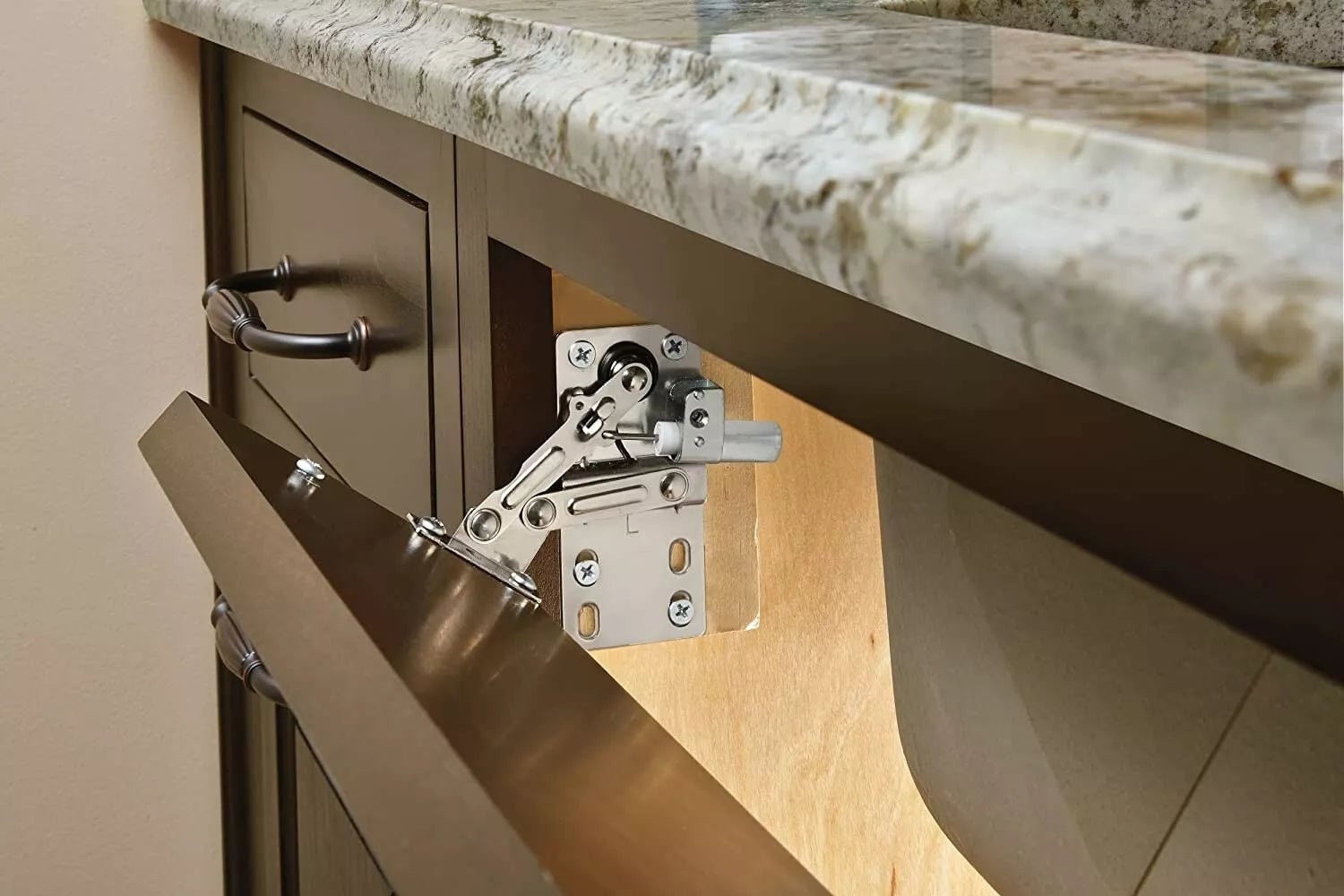 Rev - A - Shelf LD - 0220 - 50SC Pair of Soft - Close Sink - Front Tip - Out Pivot Hinges - KI Home