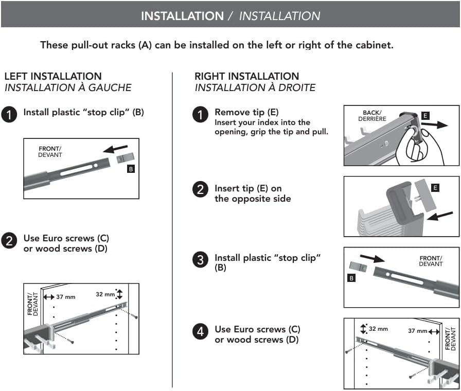Richelieu 6 - Hooks Designer Wardrobe Reversible Closet Belt Rack with 12 Inch Pullout Extension - KI Home