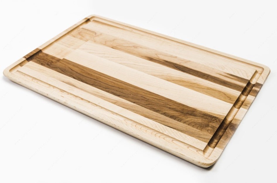 Richelieu Canadian Grooved Cutting Board for Meats, fruits, vegetables and bread – Maple | 3/4" x 11.75" x 17.75" with Free care kit - KI Home