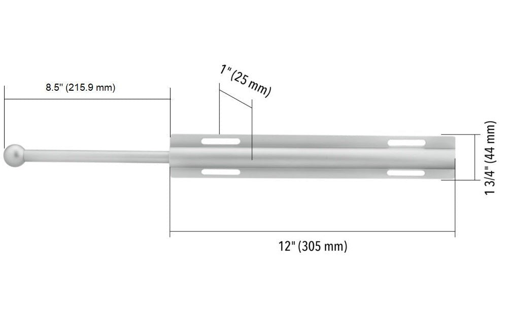 Richelieu Designer 12 Inch Long Expandable 8.5" Retractable Pullout Closet Wardrobe Valet Rod - KI Home