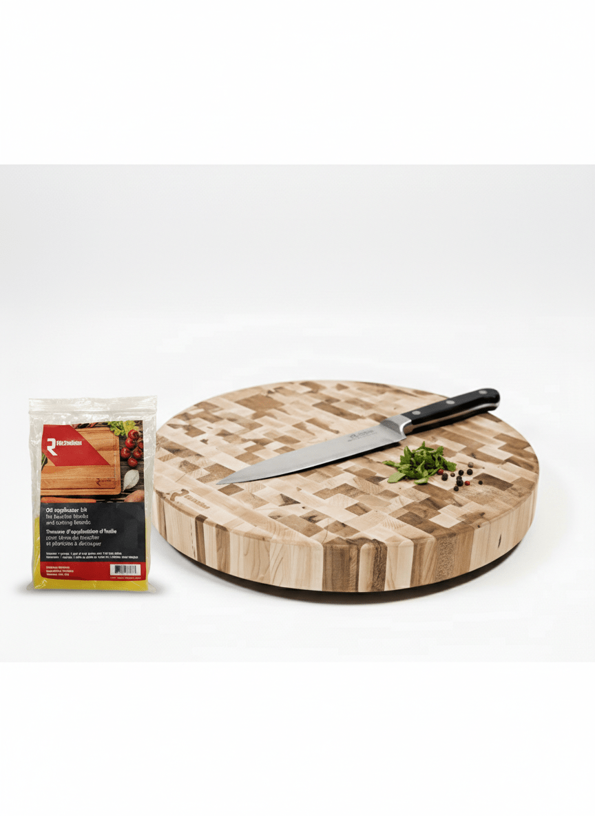Richelieu Extra Large Round Canadian Maple End Grain Butcher Block - KI Home