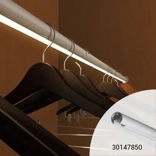 Richelieu FlexyLED 24V Lighted Closet Rod - Complete Kit, Warm White LED, 8ft (Made in Canada) - KI Home