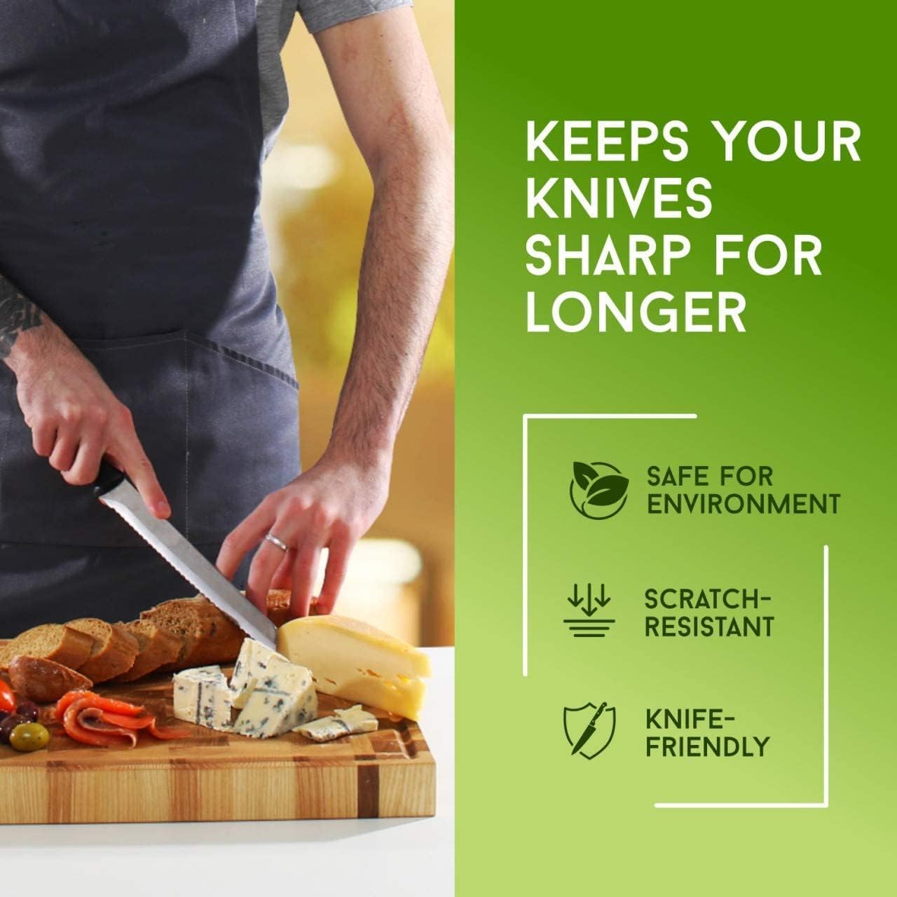 Richelieu Wooden Pizza & Baguette Cutting Board 24" x 5" x 0.75" Canadian Maple with Free Application Kit – Ideal for Bread, Fruits, Vegetables & Meats - KI Home