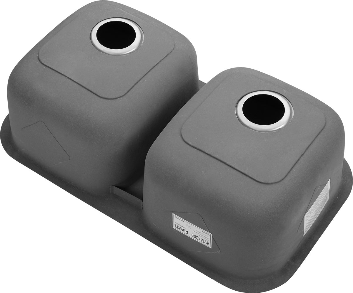 Ruvati Parmi 32 - inch Undermount 50/50 Double Bowl 16 Gauge Stainless Steel Kitchen Sink – RVM4300 - KI Home