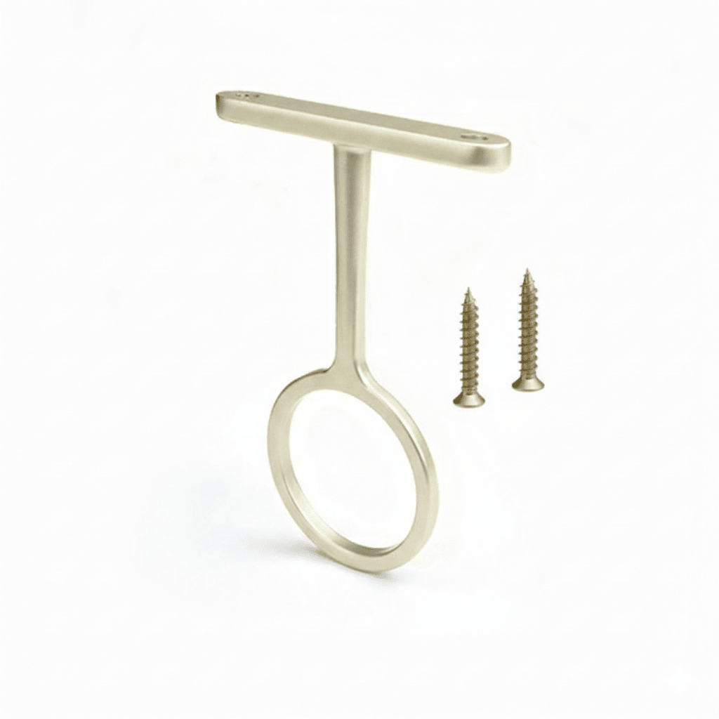 TAG Hardware 1 - 5/16" Metal Wardrobe Closet Rod Center Support Bracket - KI Home