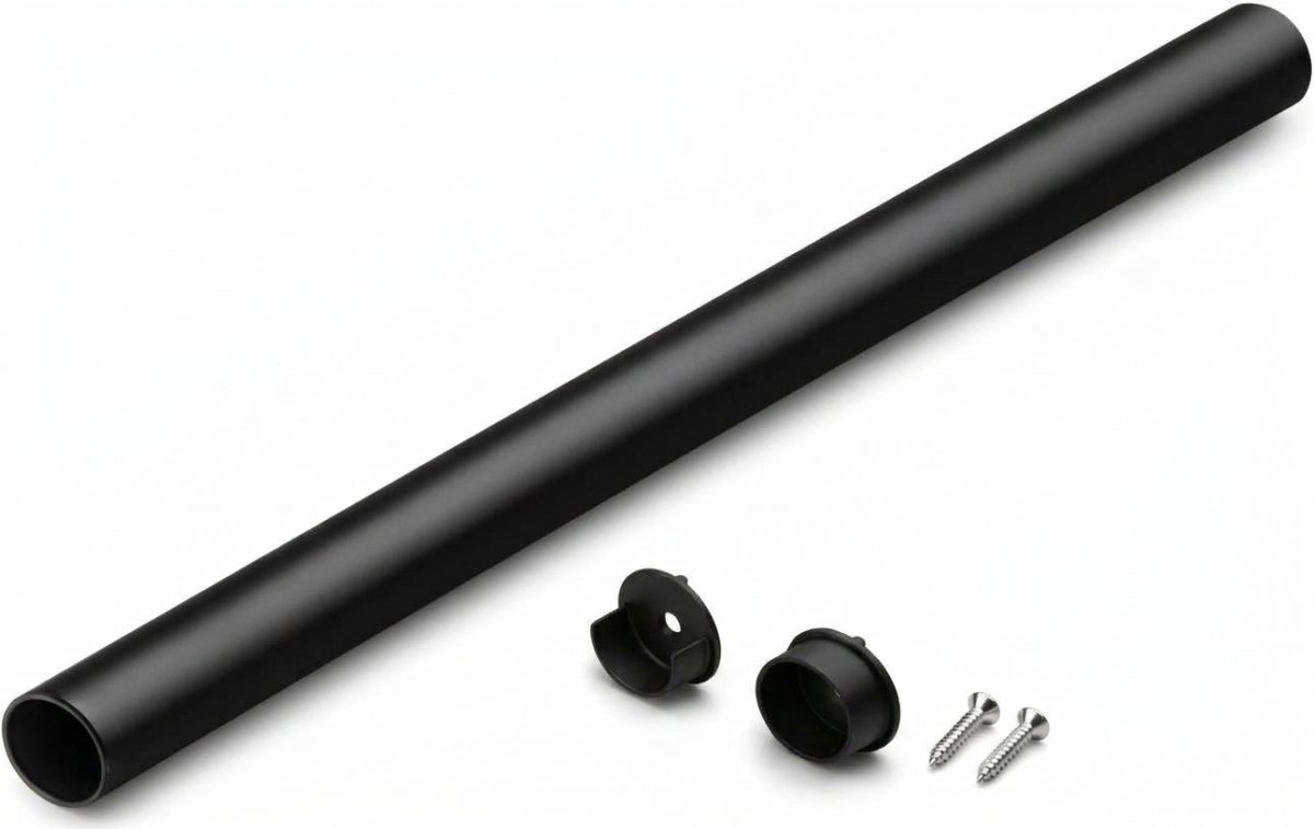 TAG Hardware 1-5/16" Round Wardrobe Closet Rod with Two End Supports and Mounting screws - KI Home