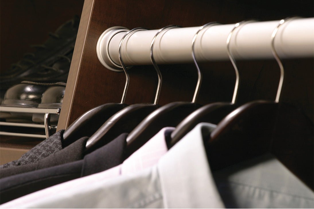 TAG Hardware 1 Pair (2 Pieces) Round Closet Rod Supports | 1 - 5/16" Diameter - KI Home