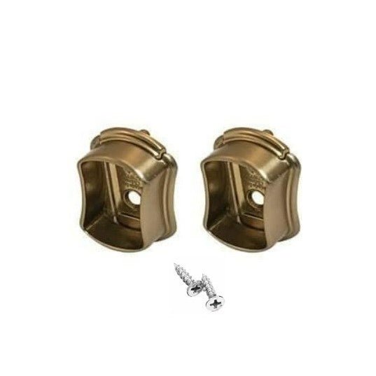 TAG Hardware 1 Pair Premium Concave Wardrobe End Support with Installation screws - KI Home