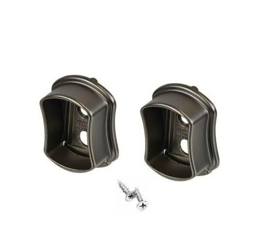 TAG Hardware 1 Pair Premium Concave Wardrobe End Support with Installation screws - KI Home