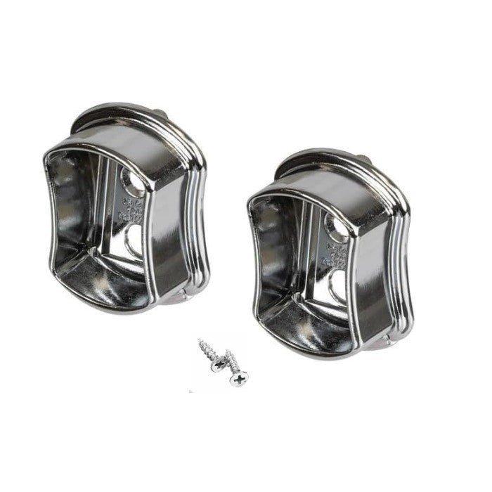 TAG Hardware 1 Pair Premium Concave Wardrobe End Support with Installation screws - KI Home