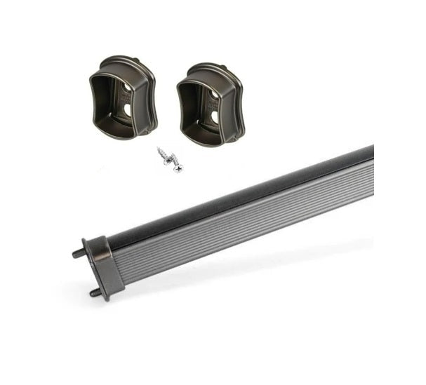 TAG Hardware Custom Cut - to - Size Premium Concave Closet Rod with End Supports | Made - to - Order Wardrobe Hanging Rod with Insert Plastic Cap (12 - 92 Inches) - KI Home