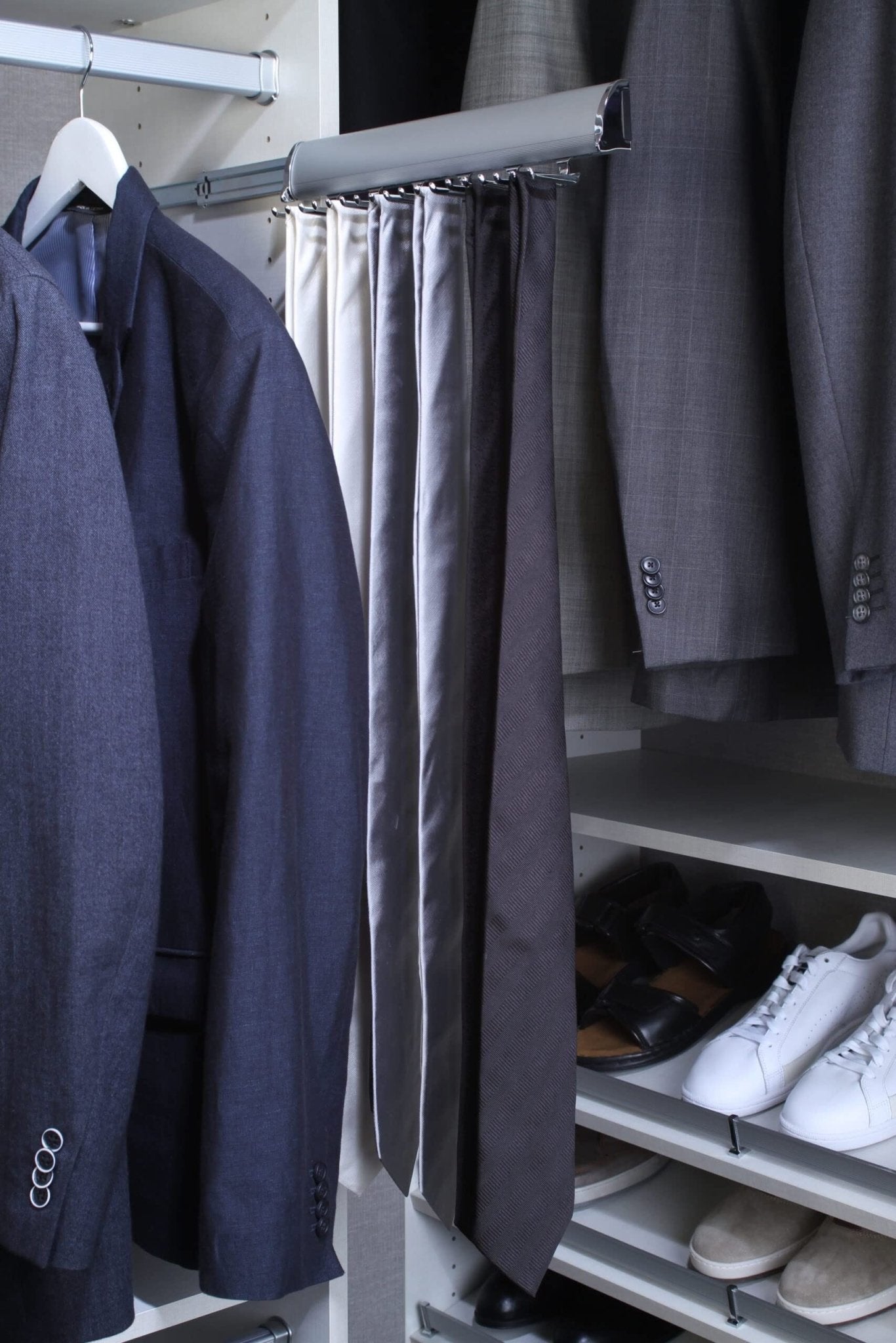 TAG Hardware Designer 18 - Hook Full Extension Telescopic Tie Rack Closet Organizer - KI Home