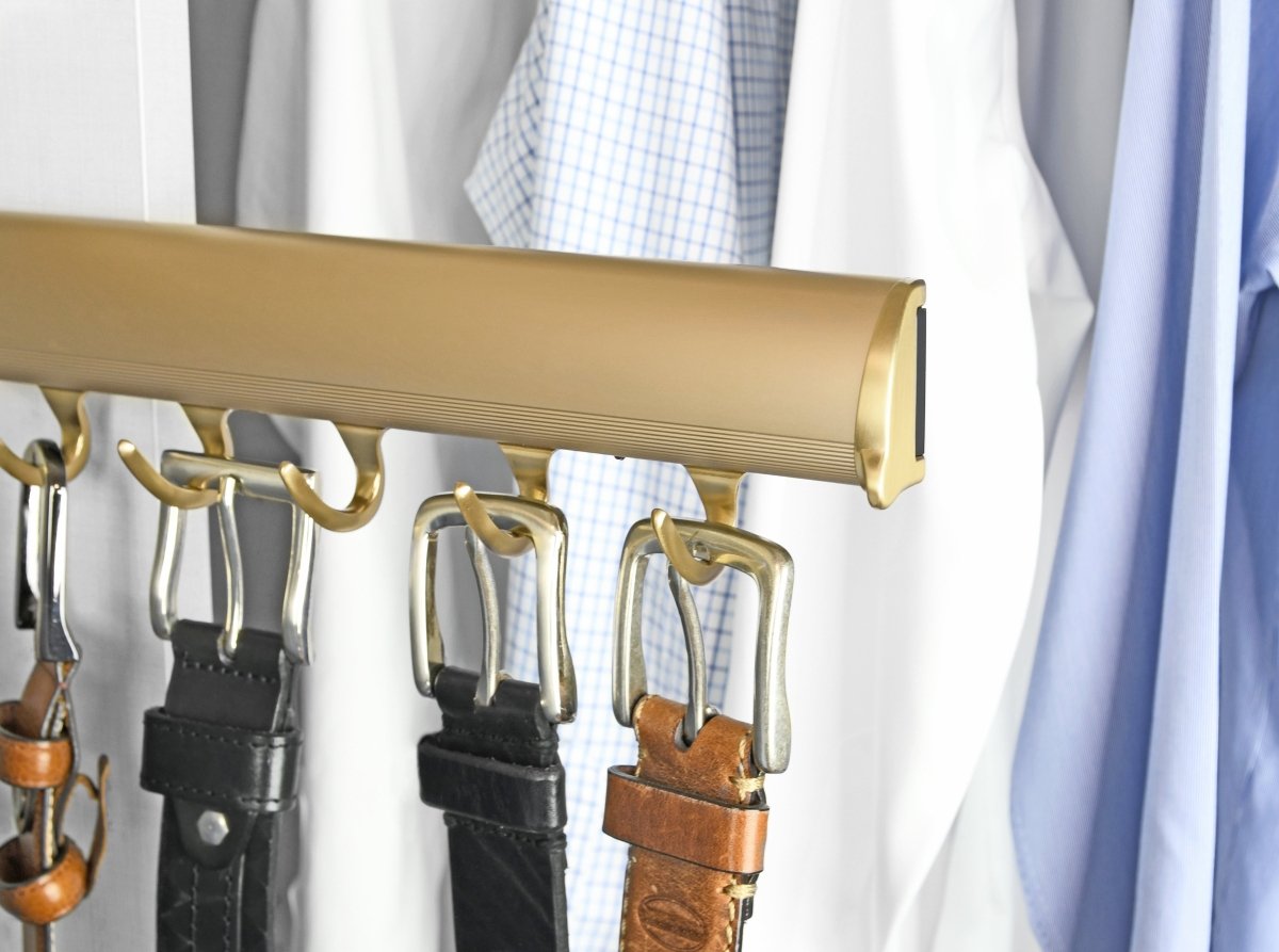 TAG Hardware Designer 5 - Hook Telescopic Valet Belt Rack - KI Home