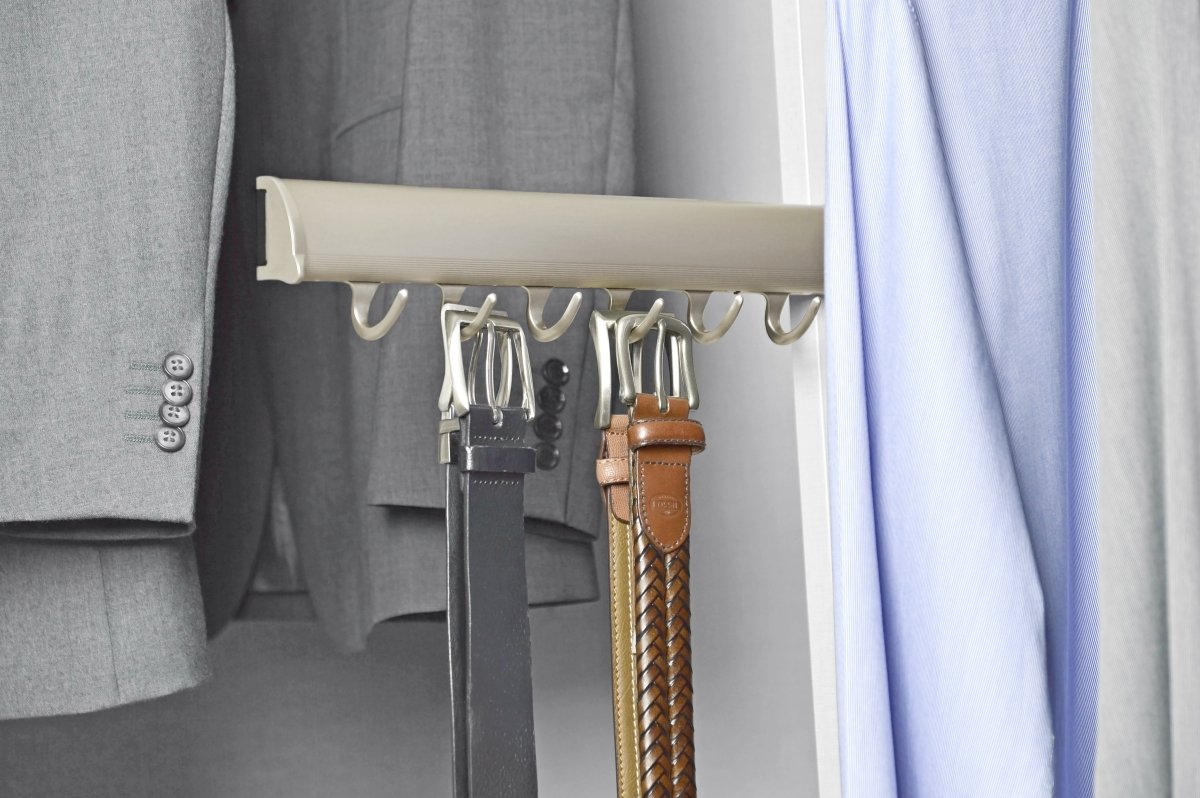 TAG Hardware Designer 5 - Hook Telescopic Valet Belt Rack - KI Home