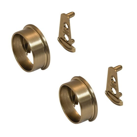 TAG Hardware ELITE Pole Patented Round End Support Flanges for 1 - 5/16" Closet Rods – Premium Finishes - KI Home
