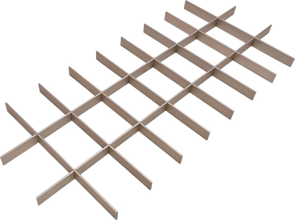 TAG Hardware Engage Jewelry Drawer Insert Customizable Grids for Jewelry, Ties, and Accessories, Adaptable with Drawer Face Adapters - KI Home