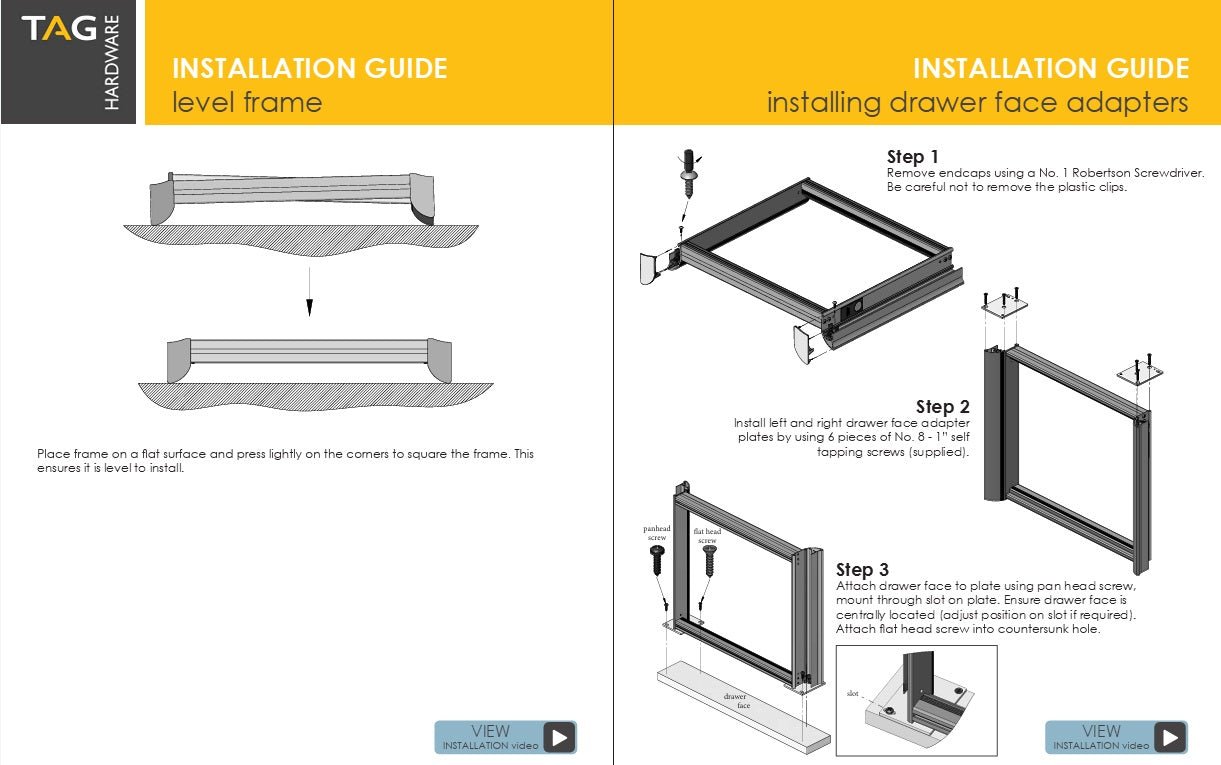 TAG Hardware Optional Adapter Kit for Attaching Drawer Fronts for the Closet Organization System - KI Home