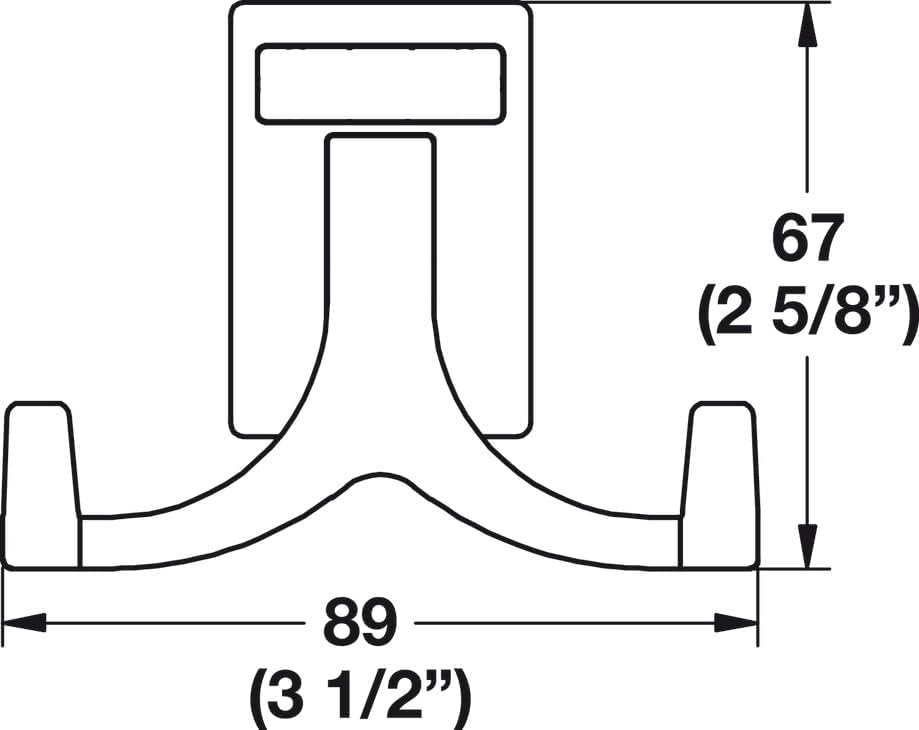 TAG Hardware Premium Double Hook Cleat Mount Organizer Rack - KI Home