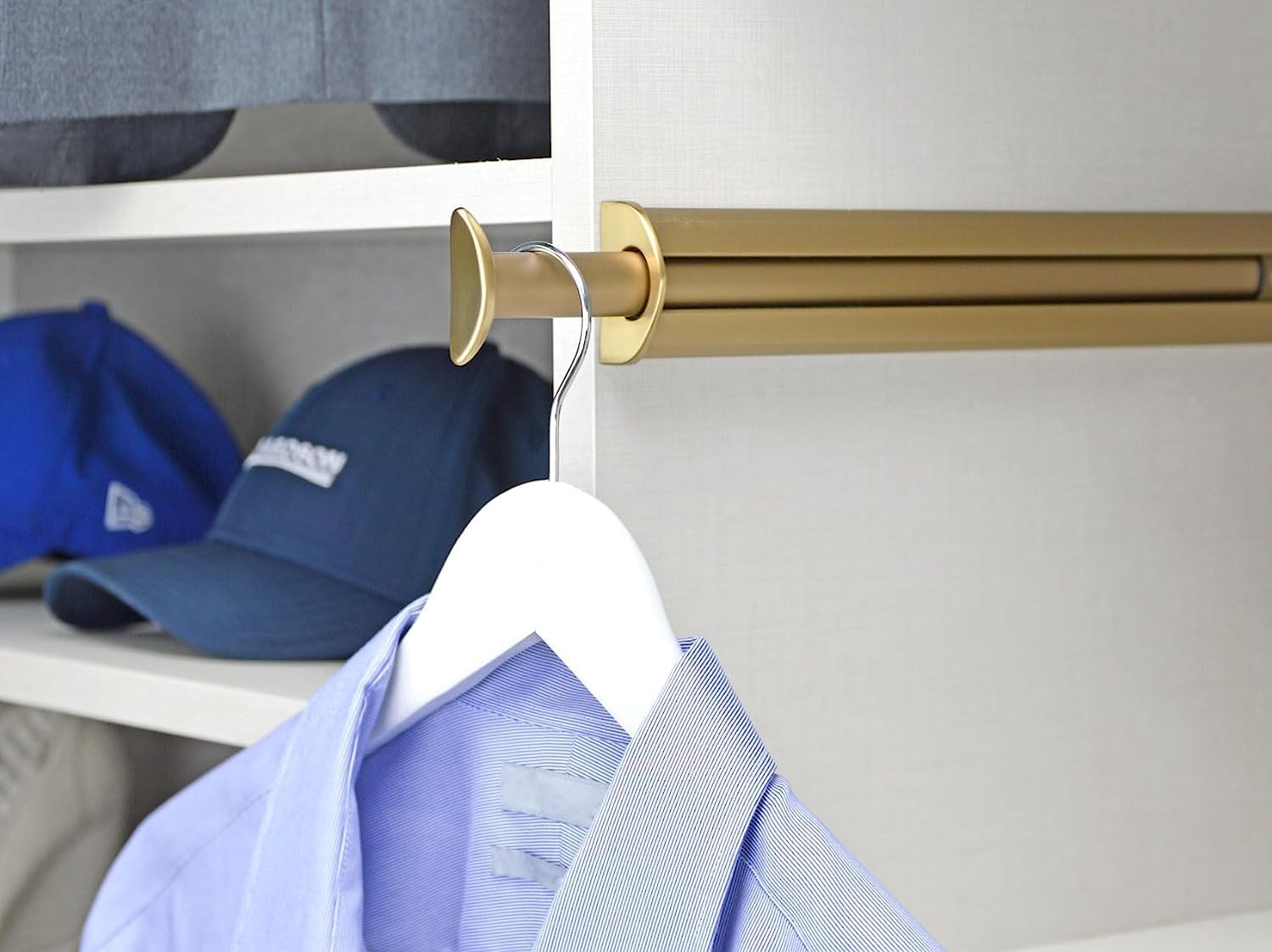 TAG Hardware Premium Pullout Valet Rod | Expandable Closet & Wardrobe Organizer - KI Home