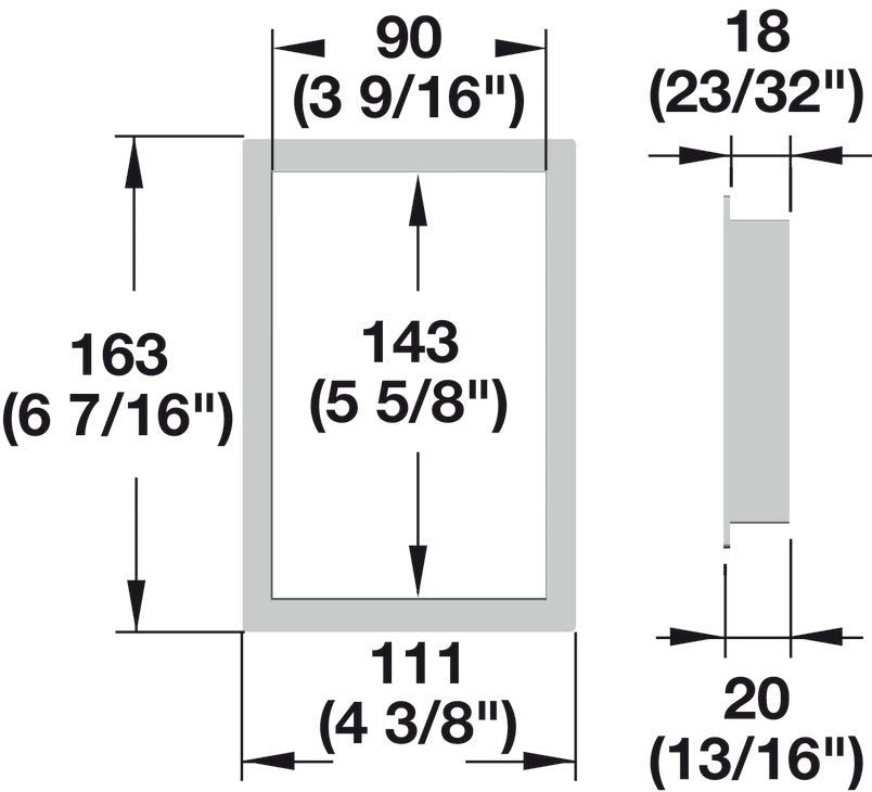 TAG Hardware Single Outlet Grommet Wall Switch Outlet for Wall Access Needs - KI Home