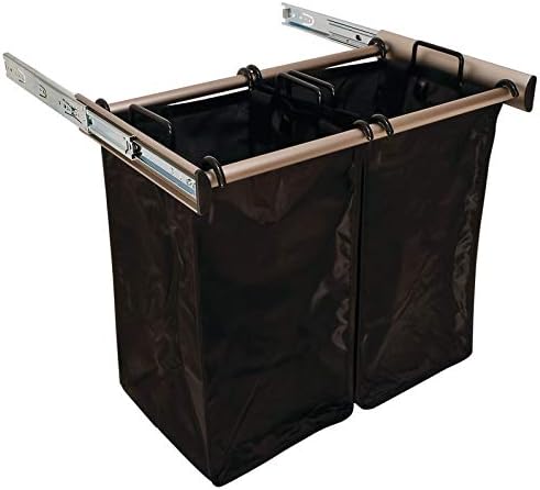 TAG Hardware Synergy Collection Full Extension Pullout Laundry Hamper with Removable Bag(s) and Handles - KI Home