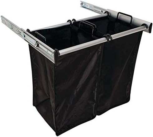 TAG Hardware Synergy Collection Full Extension Pullout Laundry Hamper with Removable Bag(s) and Handles - KI Home