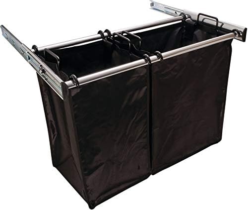 TAG Hardware Synergy Collection Full Extension Pullout Laundry Hamper with Removable Bag(s) and Handles - KI Home