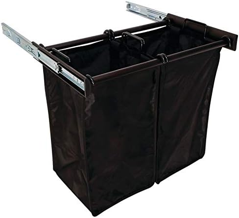 TAG Hardware Synergy Collection Full Extension Pullout Laundry Hamper with Removable Bag(s) and Handles - KI Home