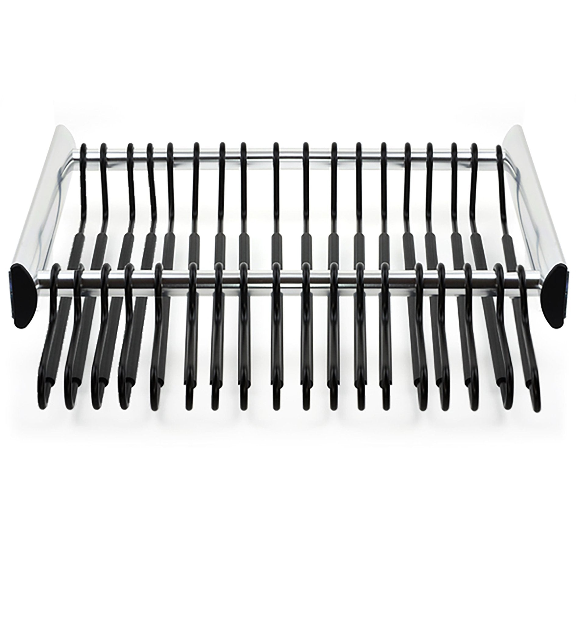 TAG Hardware SYNERGY Pull - Out Pant Rack Closet Organizer with Soft Close Slides and Pant Hangers - KI Home
