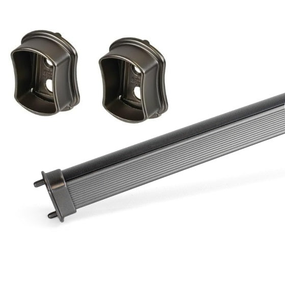 Custom Cut-to-Size Concave Closet Rod | Made-to-Order Wardrobe Hanging Rod with Supports
