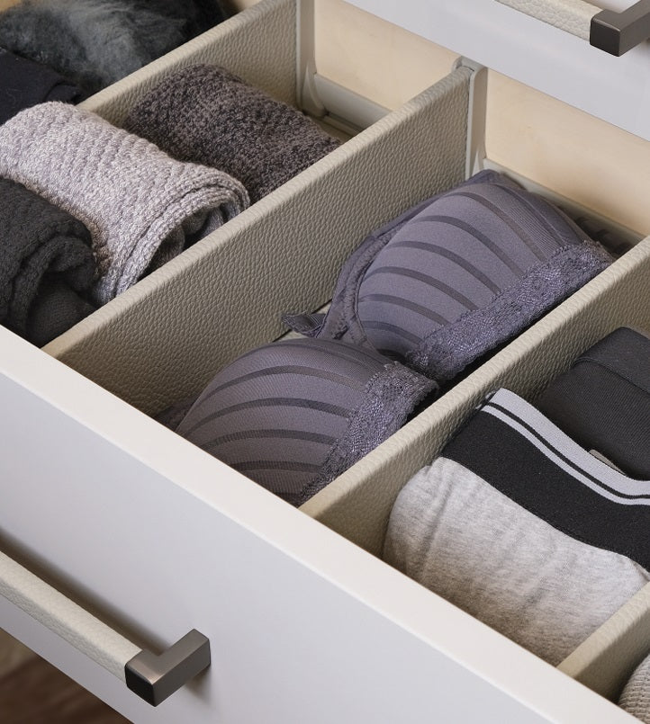 TAG Hardware Contour Configurable Modular Drawer Organization System β Fully Adjustable, Trim-to-Fit, Faux Leather