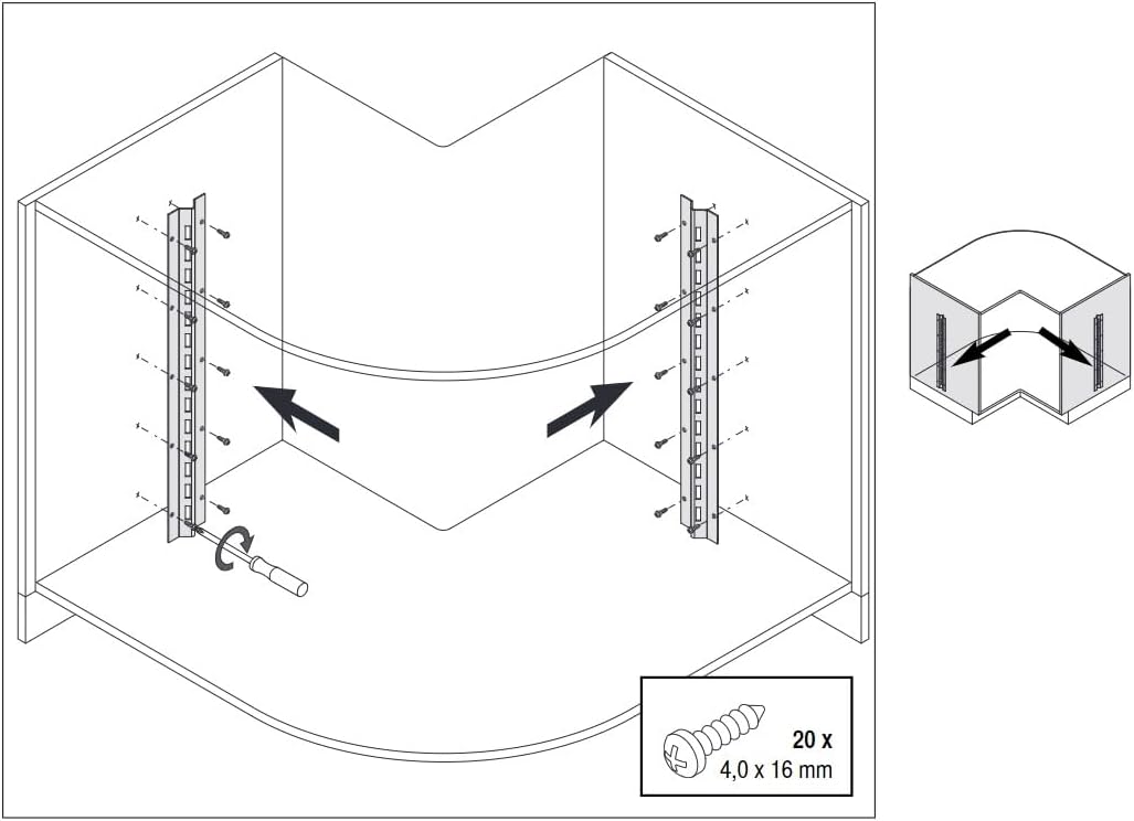 Vauth - Sagel VS COR® Wheel Pro Planero Fullround 2 - Shelf Independently Rotating Lazy Susan - KI Home