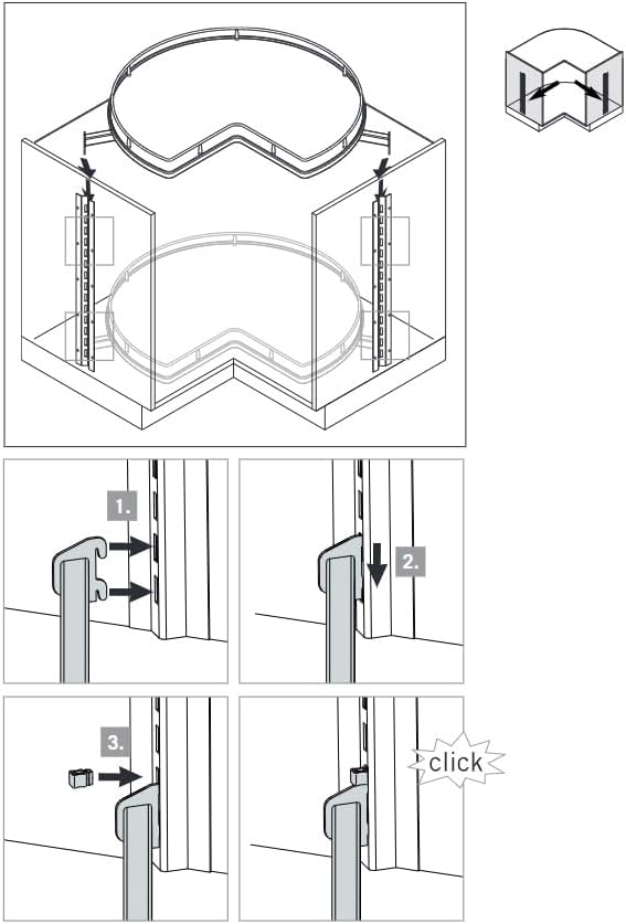 Vauth - Sagel VS COR® Wheel Pro Planero Fullround 2 - Shelf Independently Rotating Lazy Susan - KI Home