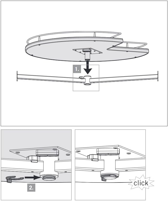 Vauth - Sagel VS COR® Wheel Pro Planero Fullround 2 - Shelf Independently Rotating Lazy Susan - KI Home