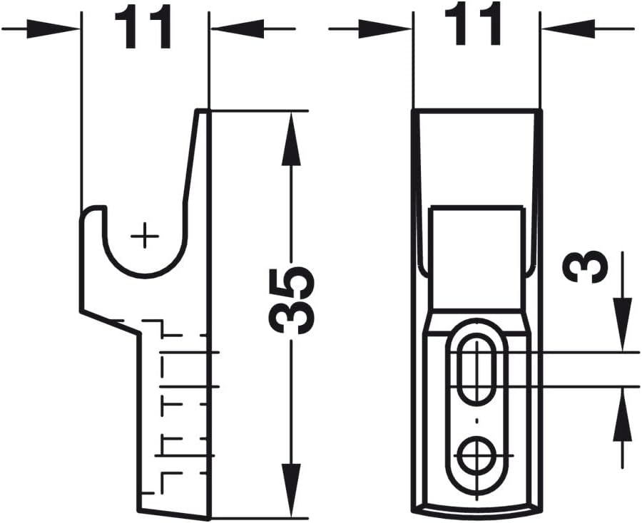 Hafele Steel Mini-Latch with Automatic Spring Catch, Made in Italy