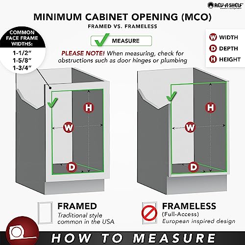 Rev-A-Shelf 14" Pull Out Closet Organization Rack for Belts, Ties and Scarves, Accessories Storage Hanger with Mounting Hardware, Chrome, BRC-14CR