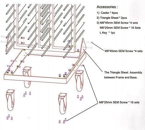 ProDrying Rack All-Metal Heavy-Duty Construction Multipurpose Versatile Material Handling Rack with Wheels