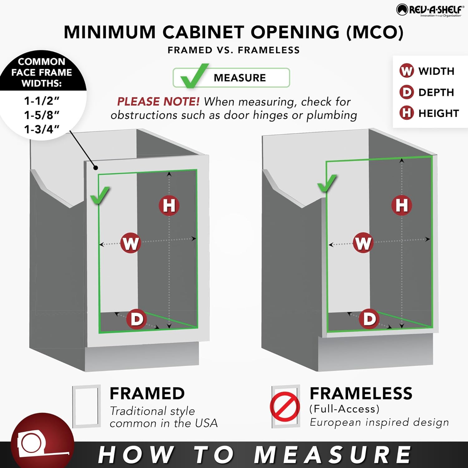 Rev-A-Shelf Heavy Duty Door Mount Kit, Standard, Silver