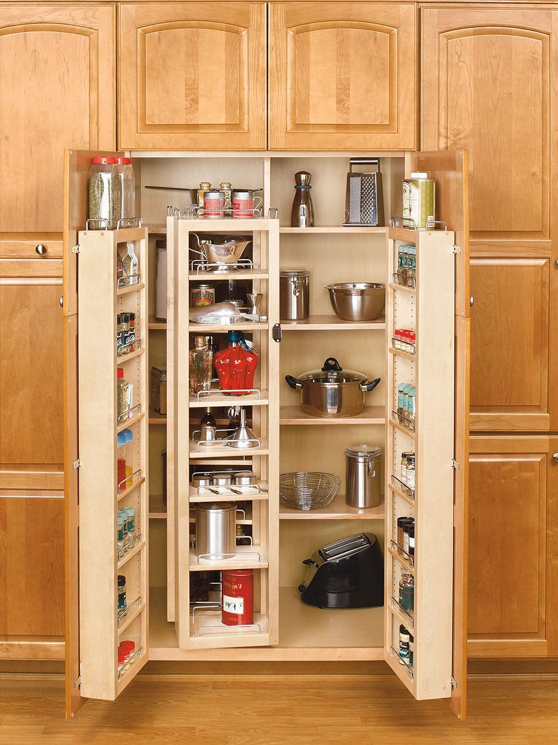 Rev-A-Shelf 57 in Swing Out Pantry Kit, Standard, Natural