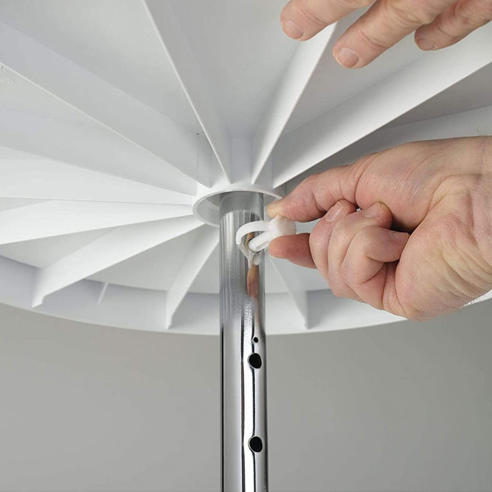 Rev - A - Shelf 18" Full Circle Dual Tier Lazy Susan Organizer for Upper Corner Wall Cabinets, Plastic Home Rotating Storage Shelves, White, 2062 - 18 - 11 - 1 - KI Home