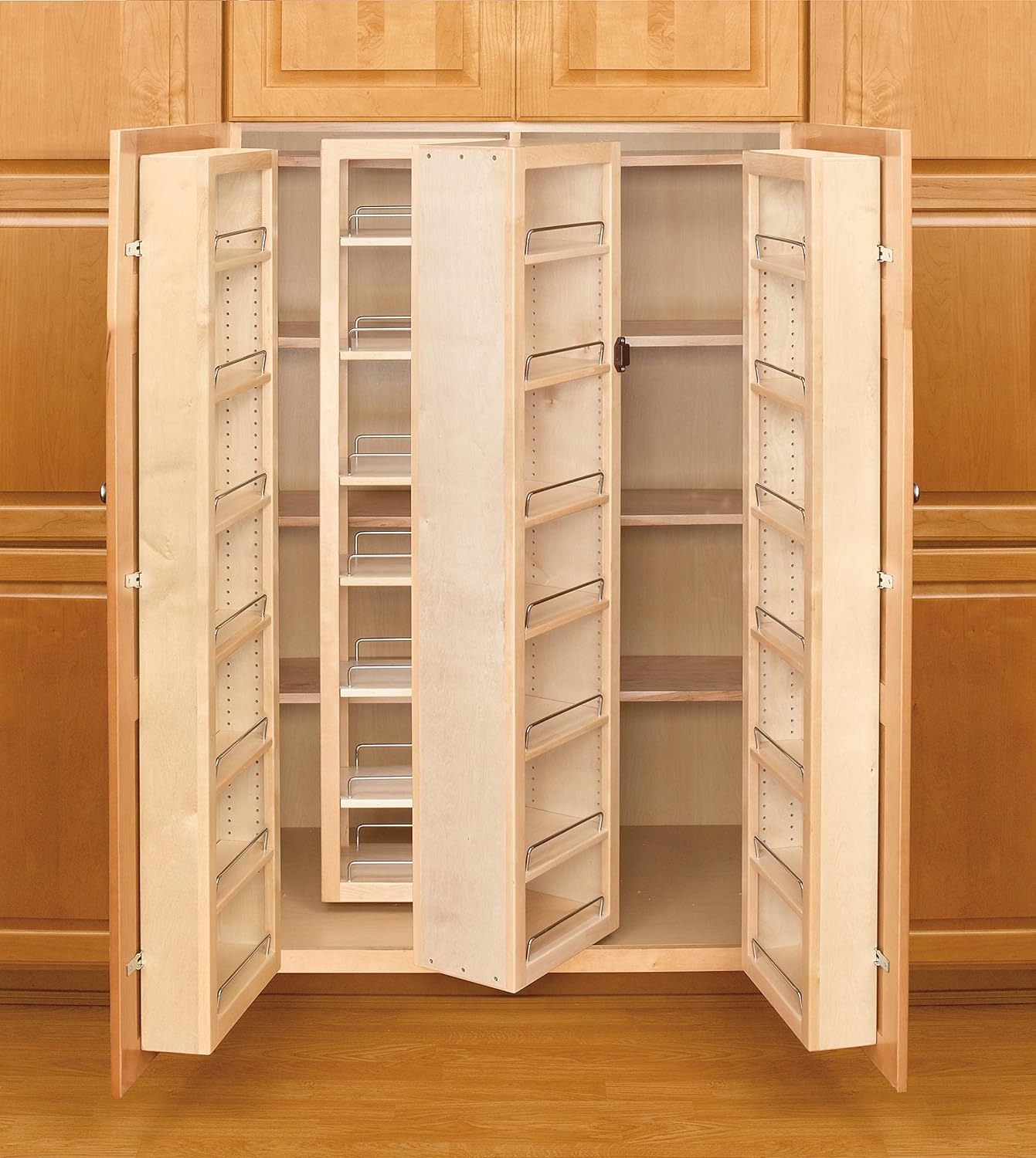 Rev - A - Shelf 57 in Swing Out Pantry Kit, Standard, Natural - KI Home