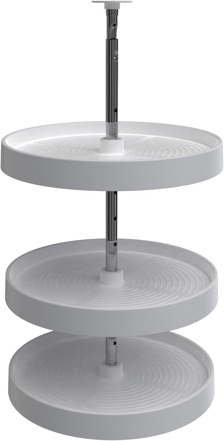 Rev - A - Shelf Polymer Full Circle 3 - Shelf Lazy Susan for 34" H Corner Base Cabinets - KI Home
