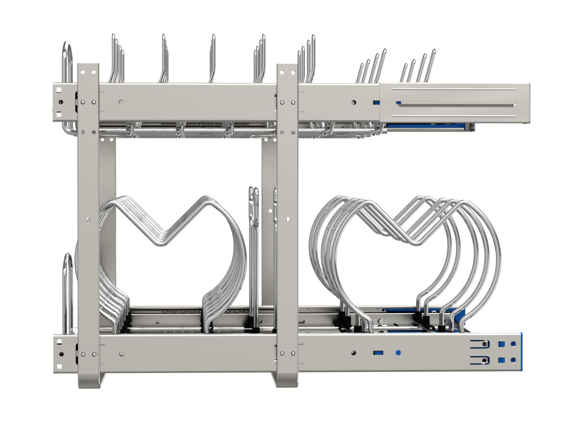 Rev - A - Shelf Two - Tier Steel Wire Pullout Cookware Cabinet Organizer w/Soft - Close - KI Home